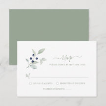 Enkel Elegant Sage Botanical OSA kort