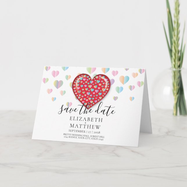 Enkel Elegant Save the Date-design Inbjudan (Framsida)