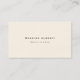 Enkel Elegant Signatur Kräm Modern Minimalistisk Visitkort