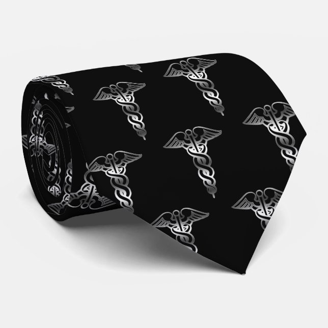 Enkel Elegant Silver Caduceus Medical Slips (Rullad)