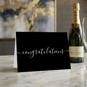 Enkel Elegant Skrift Gratulationer Kort