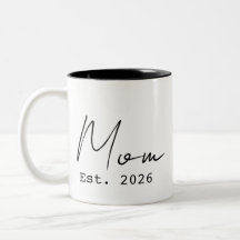 Enkel Elegant Skrift Ny Mamma Etablerad 2026