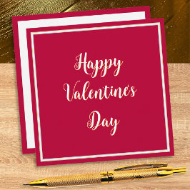 Enkel Elegant Skrift Röd Glad Alla Hjärtans Dag Julkort