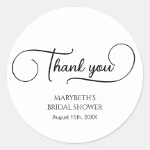 Enkel Elegant Skript Bröllopsdusch Tack