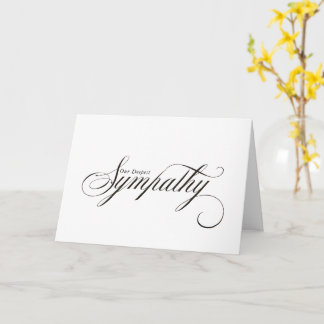 Enkel Elegant Skript Kondoleans Sympati Kort