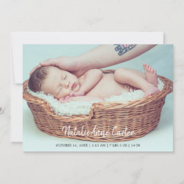 Enkel Elegant Skript Nyfödd Baby-minimalistisk Chi Meddelande