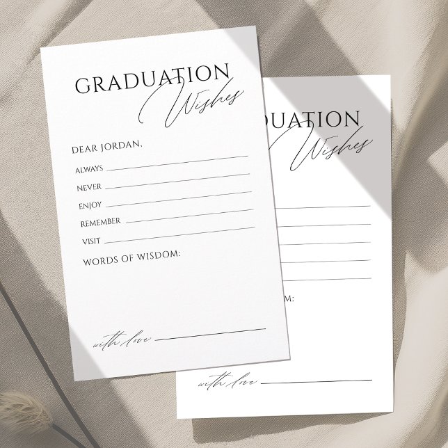 Enkel Elegant Skriptråd för Student och önskemål (Simple Elegant Script Graduate advice & wishes)