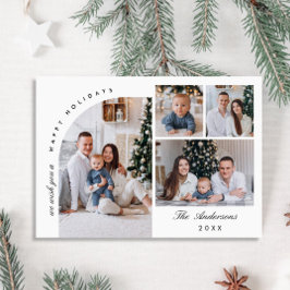 Enkel Elegant Snyggt 4 PHOTO-jul Hälsning Julkort