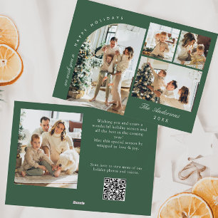 Enkel Elegant Snyggt 5 PHOTO-jul Hälsning Julkort