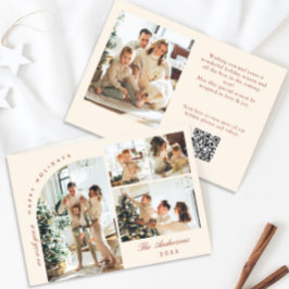 Enkel Elegant Snyggt 5 PHOTO-jul Hälsning Julkort