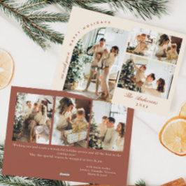 Enkel Elegant Snyggt 7 PHOTO-jul Hälsning Julkort