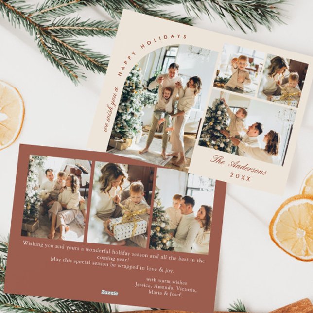 Enkel Elegant Snyggt 7 PHOTO-jul Hälsning Julkort (Skapare uppladdad)