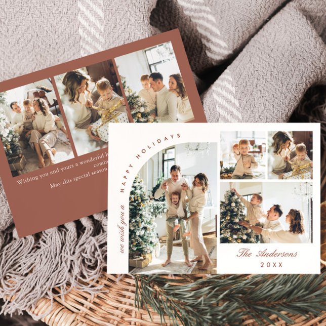 Enkel Elegant Snyggt 7 PHOTO-jul Hälsning Julkort (Skapare uppladdad)