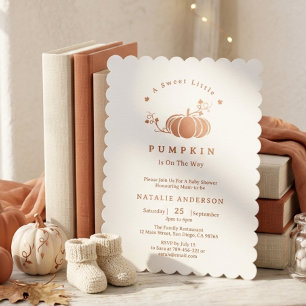 Enkel Elegant Söt Liten Pumpor Baby Shower Inbjudningar