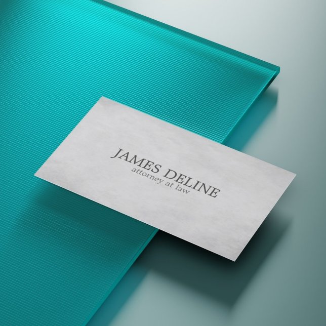 Enkel Elegant Struktur Grått advokat vid juridik Visitkort (Skapare uppladdad)