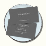Enkel Elegant Struktur Grått Attorney at law Visitkort<br><div class="desc">Enkel visitkortsmall för elegant med texturerad mörk grått-bakgrund. Perfekt för konsulter,  advokater,  finansiella eller juridiska närstående företag.</div>