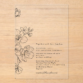 Enkel Elegant, svart Blommar, Blommigt Bröllop