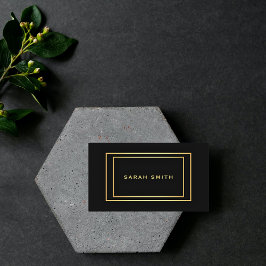 Enkel Elegant, svart Guld-Professionell Visitkort