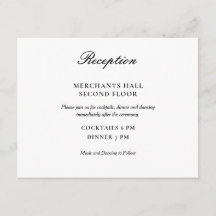 Enkel Elegant, svart och vit Bröllop