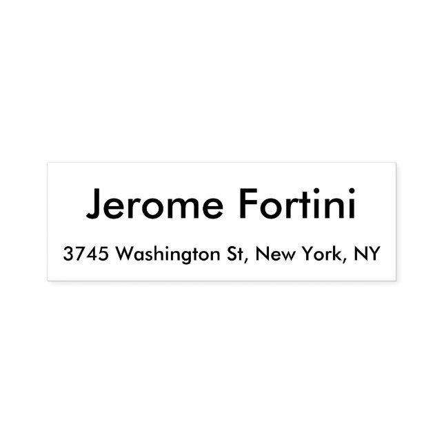 Enkel Elegant Svart & Vit Minimalistisk Självfärgande Stämpel (Design)