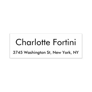 Enkel Elegant Svart & Vit Minimalistisk  Självfärgande Stämpel