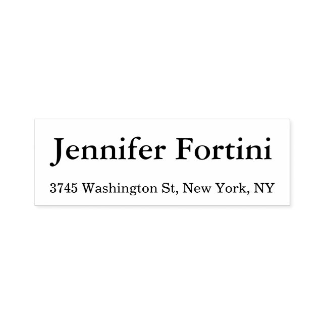 Enkel Elegant Svart & Vit Självfärgande Stämpel (Design)