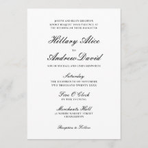 Enkel Elegant Svarta och vita Bröllop