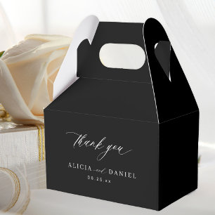 Enkel elegant, svartvit bröllop presentaskar