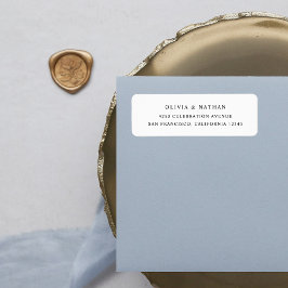 Enkel Elegant | Svartvit Returadress Etikett