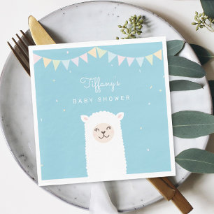 Enkel Elegant Svep Alpaca Llama Boy Shower Pappersservett