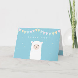 Enkel Elegant Svep Alpaca Llama Boy Shower Tack Kort
