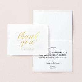 Enkel Elegant - tack för ditt guldfärgade kort