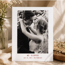 Enkel Elegant Text & Foto | Bröllopsannons