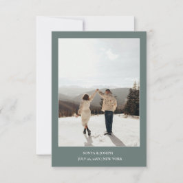 Enkel Elegant Text och Foto Spara Datum  Datumet