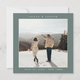 Enkel Elegant Text och Foto Spara Datum  Datumet