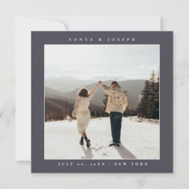 Enkel Elegant Text och Foto Spara Datum  Datumet