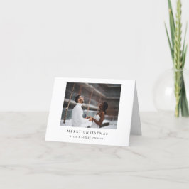 Enkel Elegant Text och Photo God jul Helgkort