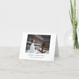 Enkel Elegant Text och Photo God jul Helgkort