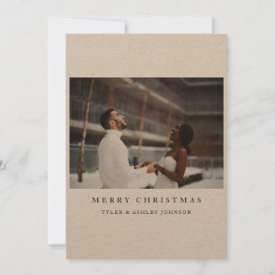 Enkel Elegant Text och Photo God jul Julkort