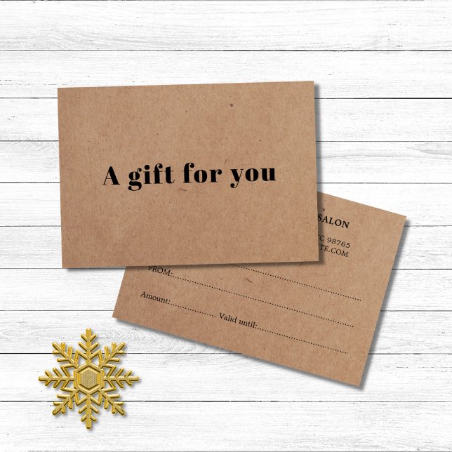 Enkel Elegant tryckt Kraft Beauty Visitkort (Skapare uppladdad)