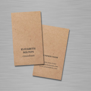 Enkel Elegant tryckt Kraft Black Consultant Visitkort