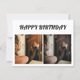 Enkel Elegant tvåfoto Vykort