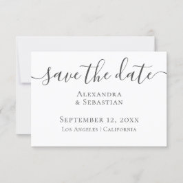 Enkel Elegant Typografi Bröllop spara datum Datumet