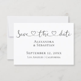 Enkel Elegant Typografi Bröllop spara datum Datumet