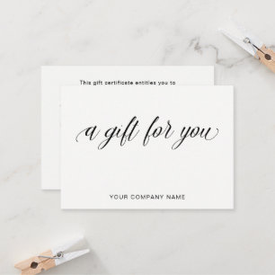 Enkel elegant typografi en gåva för dig rabattkort