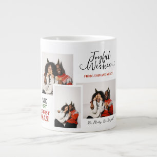 Enkel Elegant Typografi Jul 3 Foto Jumbo Mugg