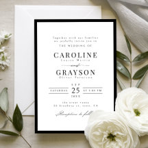 Enkel Elegant Typografi Klassisk Bröllop