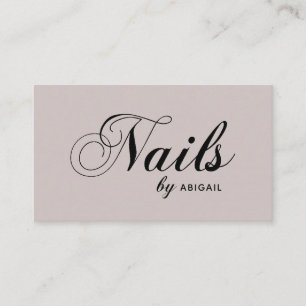 Enkel Elegant, typografi, Nagel efter "Namn"-genom Visitkort