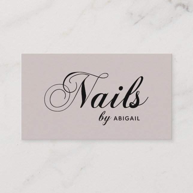 Enkel Elegant, typografi, Nagel efter "Namn"-genom Visitkort (Framsida)