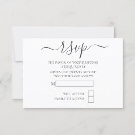 Enkel Elegant Typografi OSA Bröllop Kort